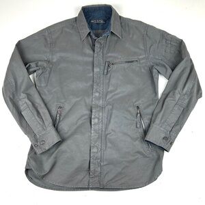 Rag and Bone Utility military Jacket Gray Women Sz Small Zip & Snap Button Front